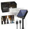 IMAGE Solar Curtain Lights 8 Modes 9.8x9.8 Feet Solar String