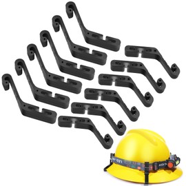 Dekeliy 12 Pack Hard Hat Light Clips,Hard Hat Clips for Headlamp Full Brim Hard Hat Headlamp Clips,Anti-Slip Stable Hard Hat Accessories