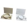 E.H.C. Plastic Hinge Hole Cover Plugs, Snow White, 10 Count,