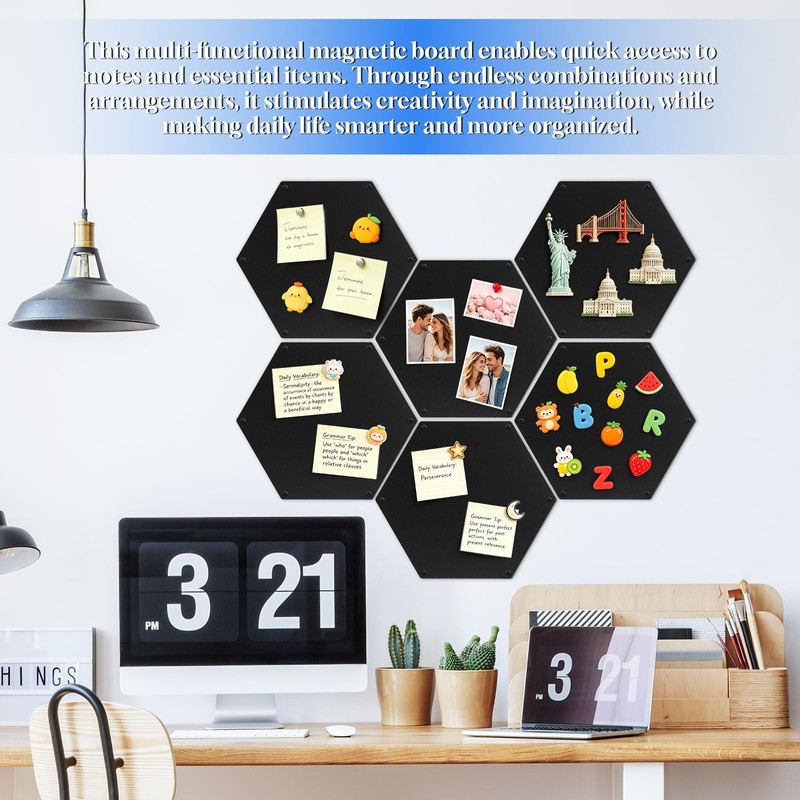 3-Pack Magnetic Board for Wall for Magnets -12.6" Heavy-Duty Metal