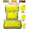 21 Mini Yellow Fluffy Easter Chicks Bonnet Egg Hamper Decoration