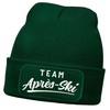 MoonWorks® Men's Beanie with Patch Knitted Hat with Saying Skiing