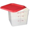 Cambro 6SFSPP190 CamSquare Storage Container, Translucent, 6 qt with Lid