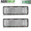 AGRISHOP 2x White Reflectors Stick On,97.7x32x9mm,E Approved, Stick On Car