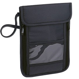 BTDAO RFID Blocking Passport Holder Wallet with Neck Stash Pouch for Traveling Security Credit ID Card (1G-UN07-3PJI)