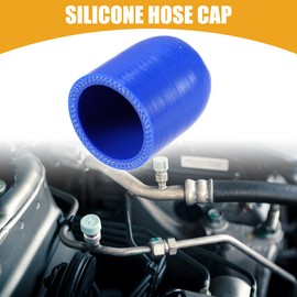 Partuto 1Pc 40mm 1.57" ID Universal Silicone Coolant Cap Intake Vacuum Hose End Plug - Car for Coolant Heater Bypass Vacuum Water Port - Silicone Blue