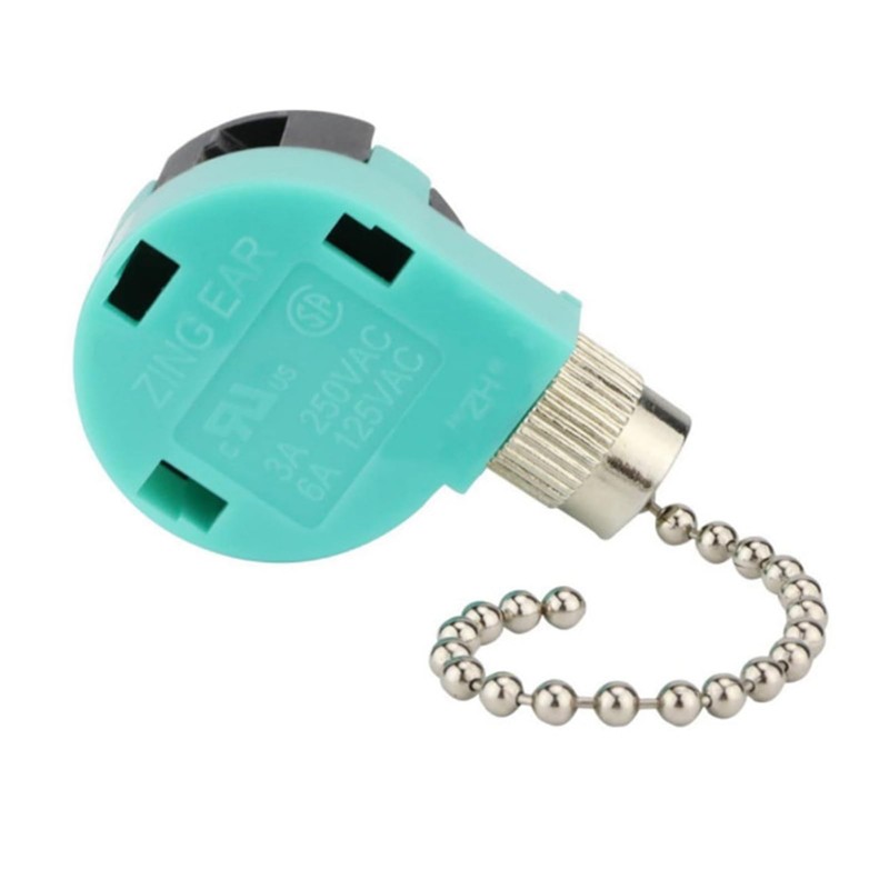 BuyWeek Ceiling Fan Pull Switch, 3 Speed 4 Wire ZE-268S6