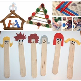 300Pcs Popsicle Sticks, BetterJonny 11cm Natural Wood Craft Sticks Long ice Cream Sticks Waxing Sticks for Home School Arts,Craft Garden Label,Classroom Supplies