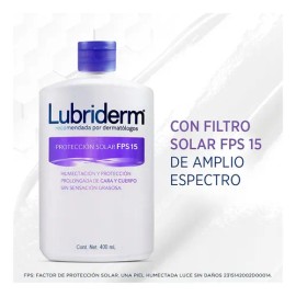 Crema Corporal LUBRIDERM Protección Solar fps 15 con vitamina b5 - 400ml