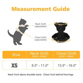 BBBin Cat Harness and Leash Set - Escape Proof Soft Adjustable Vest with Breathable Comfort and Safety Buckles - Fits Average Cats - Perfect for Outdoor Walking, Jogging, and Training