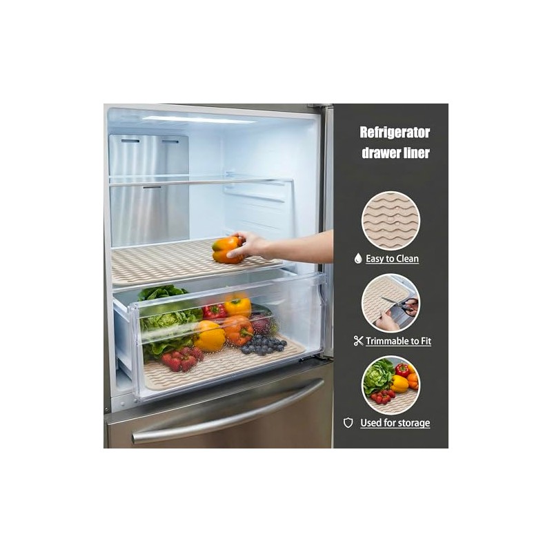MicoYang Silicone Dish Drying Mat - Quick-Dry Non-Slip Counter Pad