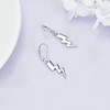 Pendientes Lightning Bolt de plata de ley con cierre de
