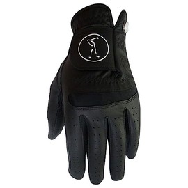 Merchants of Golf Men's Tour X Deluxe Leather/Synthetic Gloves - Black - SM LH Glove