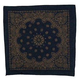 Unbranded 12 Gold Paisley Print Bandana Scarfs 100% COTTON size 22 x 22