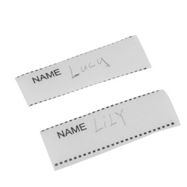 200Pcs Cloth Name Label School Tags with Pen,Handmade Cloth Woven Sew Custom Clothing Cutting Writable for Clothes Care Kindergartens Home Daycare to Mark Name