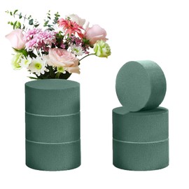 Flower Foam Cylinder, Pack of 6 Floral Foam for Flowers, Floral Material for Artificial Flowers, Moss Round, Wet Floral Foam, Sponge for Fresh Flowers, Artificial Flowers, Flower Arrangements, Crafts