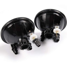 G-PLUS Bumper Fog Lights w/Bulbs Compatible With 2007-2014 GMC Acadia Yukon Pontiac/Chevy Avalanche Camaro Suburban Tahoe, Driving Lamps Pair,Smoky Lens Black Housing