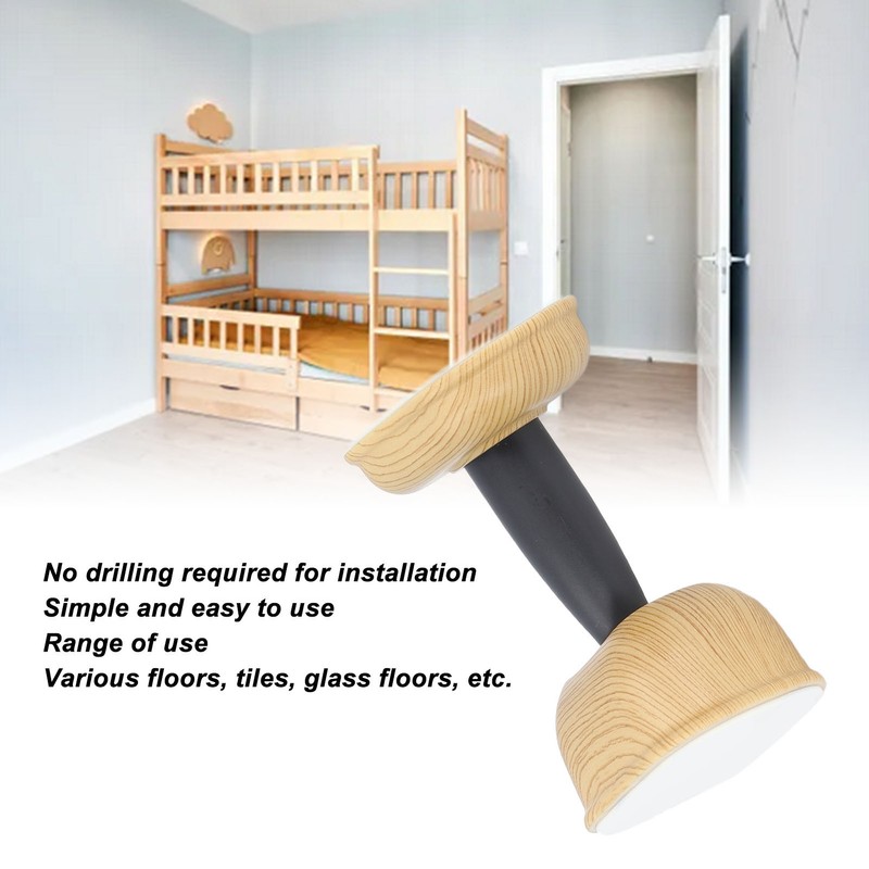 Door Stopper Non Magnetic No Drilling Windproof Wood Grain Invisible