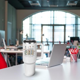 Book Lover Gifts for Women - Stainless Steel 40 Oz Book Lovers Tumbler with Handle, Book Cups, Birthday Gifts for Book Lovers Women/Readers, Librarian/Bookish/Book Club/Bookworm/Reading Gifts Mug