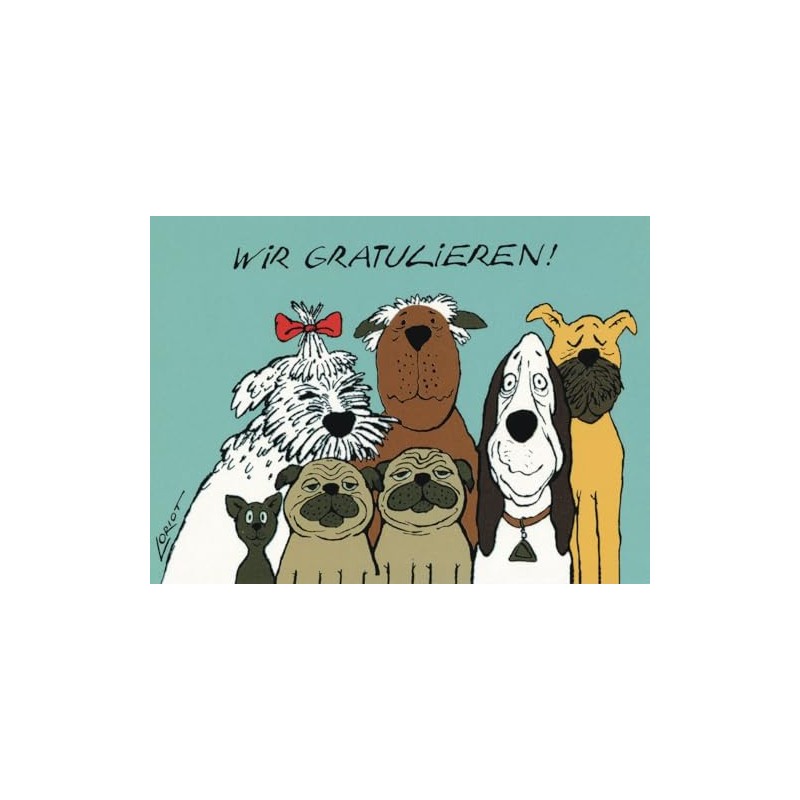 Inkognito Postcards | Occasion: "Birthday", design: congratulations "Wir gratulieren!", artist: