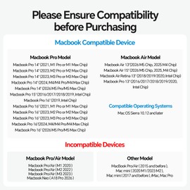 PULWTOP USB C Docking Station Dual 4K Monitor for MacBook Pro/Air M3/M4, MacBook Pro Dock Stand Dual Display Laptop Docking Station with 2 HDMI, PD, Ethernet, USB A/C 10Gbps, Audio, SD/TF, USB 2.0