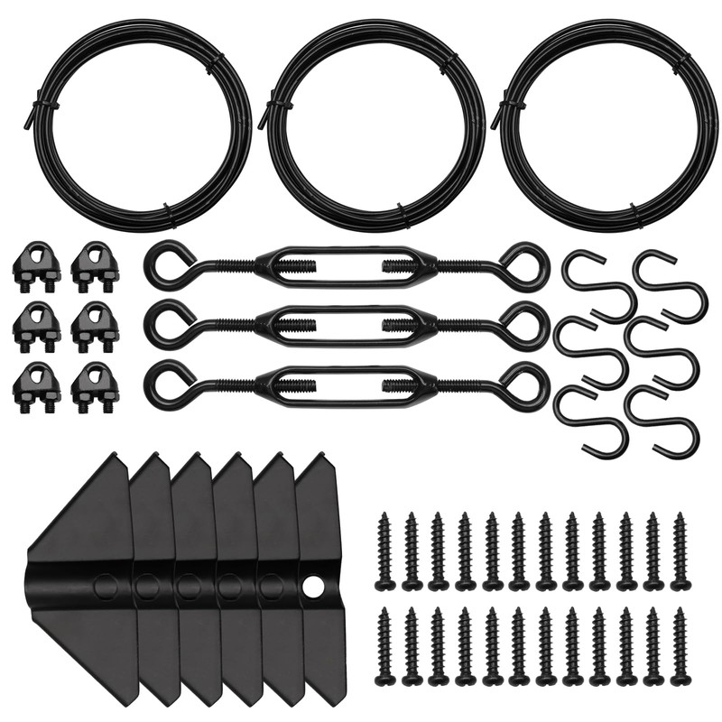 HARSKIYER Anti Sag Gate Kit 3 Pack, Cable with Turnbuckle