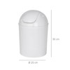 Wenko - 21884100 - economic white oscillating dustbin lid 19.8