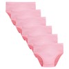 Winging Day Packs of 6 Little Girls Panties Solid Pink