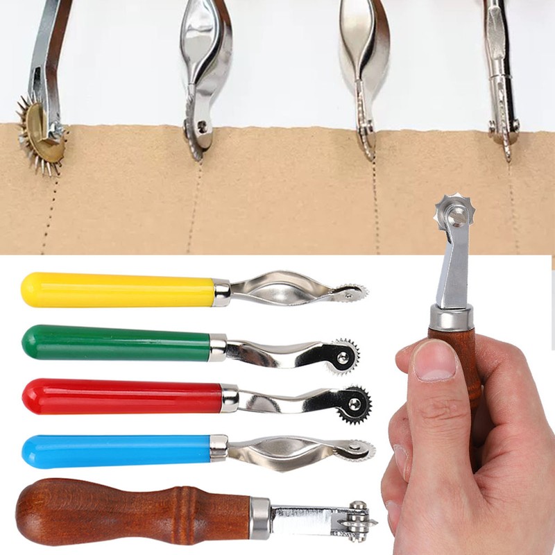 5Pcs Leather OverStitch Marking Wheel Handcrafted Scribe Point Make Tool