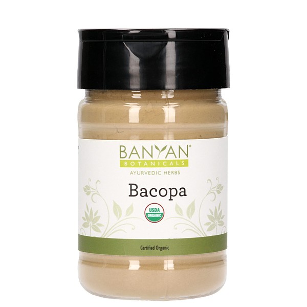 Banyan Botanicals Bacopa Powder, Spice Jar - USDA Organic - Bacopa monniera - Ayurvedic Herb for Memory & Focus
