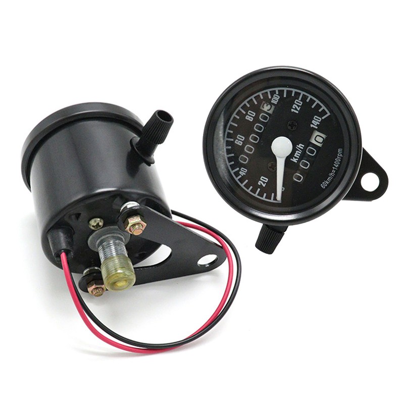 Universal Motorcycle Speedometer 12V 0 to 140KM/h Retro Odometer Modification
