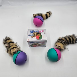 TOPWRAPS Weasel Ball for cat and Dog 3 pc Set