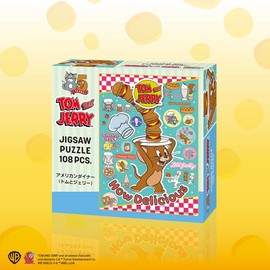 Tenyo 108 Piece Jigsaw Puzzle American Diner (Tom and Jerry) (7.2 x 10.1 inches)