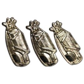 Novel Merk Golf Club Bag Lapel Pin, Hat Pin & Tie Tack Set with Clutch Back (3-Piece)