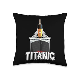 Titanic RMS Titanic Designs Titanic Vintage Cruise Ship April 1912 Throw Pillow, 16x16, Multicolor