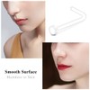 WillTen 30PCS 18G Clear Nose Studs Hide Piercing for School