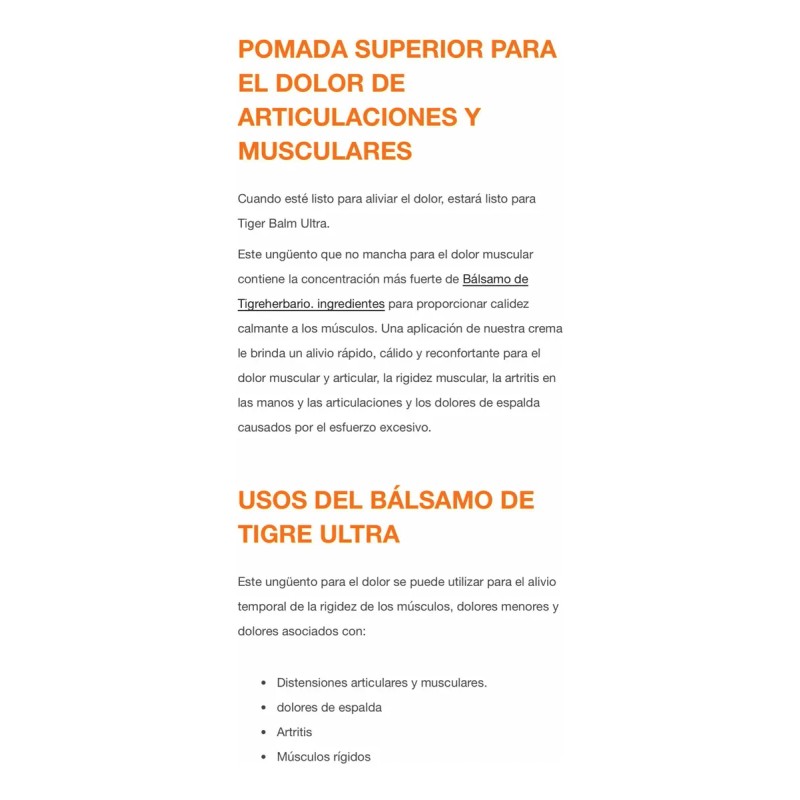 Pomada Contra Dolor Tiger Balm Ultra Strength, Alivia Dolor