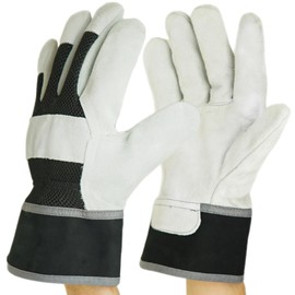 Nozzy Workzone Mens Heavy Duty Leather Gloves - Gardening Work Garage - XXL