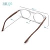 2SeeLife-Gafas de luz azul redondas transparentes para hombres y mujeres