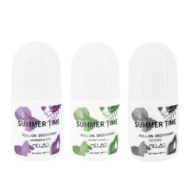 3 Pack MELAO Summer Time Roll-On Deodorant for Women & Men - 24H Odor Protection, Natural Fragrance (Lavender & Rose/Coconut & Vanilla/Ocean), Alcohol-Free, 30ml