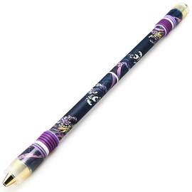 TOMZEGNA Spinning Pen Menowa Vgg Mod, Auspicious Beast Version with Golden Tips, Handmade Weighted Spin Pen, Black Tortoise