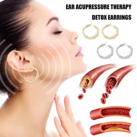 Lymphatic Earrings for Women Halolux Histone Lymphvity Germanium Drainage Earrings Magnetotherapy Rhinestone Hoop Earrings Jewelry Gifts