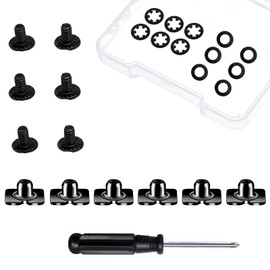 Fortunemee Football Back Plate Hardware, Football Backplate Screws Nuts with Truss Head Slotted Fasteners Washers Gaskets, Chicago Screws for Adult Size Youth Size Football Backplates Use, 6 Sets