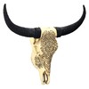 Pacific Giftware Wall Relief Cattle Skull with Decorations 33 cm