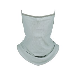 Unbranded Neck Gaiter with Ear Loops Face Scarf Bandana UV Sun Protection Balaclava Cover - Light Gray