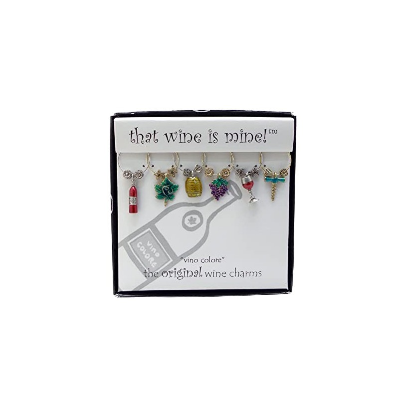 Wine Things WT-1423P Vino Color Wine Charms, Painted