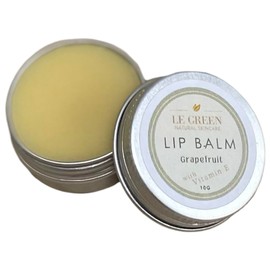 Le Green Lip Balm, Natural Lip Balm, with Beewax & Vitamin E, Grape Fruit Scent, All Natural Ingredients for moisturising, Soothing Dry Chapped Lips,10g