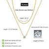Vceoa Diamond Necklace for Women Dainty Gold Necklace Layered Gold