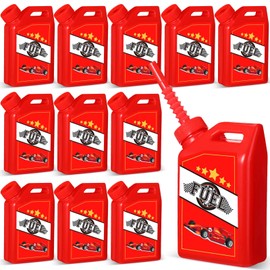 Mifoci 17 oz Race Car Cups Large Size Fuel Can Cups Set,12 Pcs Fuel Can Drinking Bottle with Straw Racing Car Theme Birthday Party Favor for Kids Birthday Baby Shower Party Supplies
