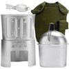 BeGrit Military Canteen Army Canteen WWII US G.I. Style Canteen